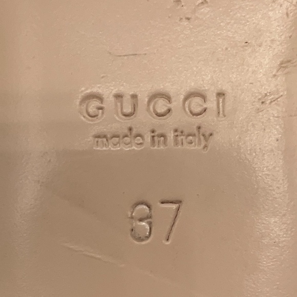 GUCCI SILVER GLITTER AND PATENT LEATHER DOUBLE G SLINGBACK BALLET FLATS - Picture 8 of 8